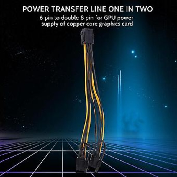 10 kpl 6-nastainen kaksois-PCIe 8-nastainen (6+2) näytönohjainkortin PCI Express -virtasovitin GPU VGA Y-jakaja jatkojohto