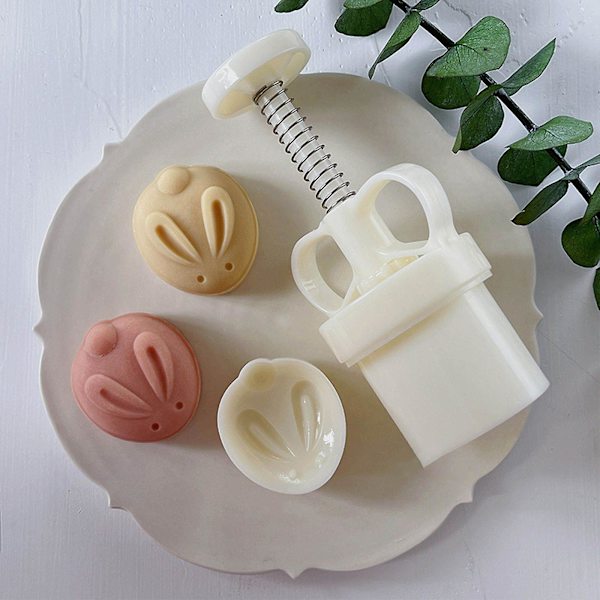 Søde kaninformede plastik månekageforme månekageforme DIY bagetilbehør