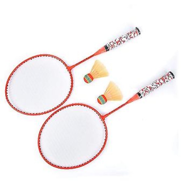 Badmintonracketar för barn, badmintonbollar Racketsportset med 2 bollar Spelare Inomhus Utomhus