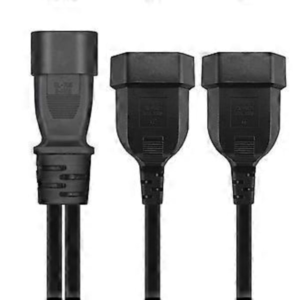 IEC320 C14 till EU4.0mm + EU4.0mm Strömkabel 1 in 2 ut Y-splitter Adapterkabel