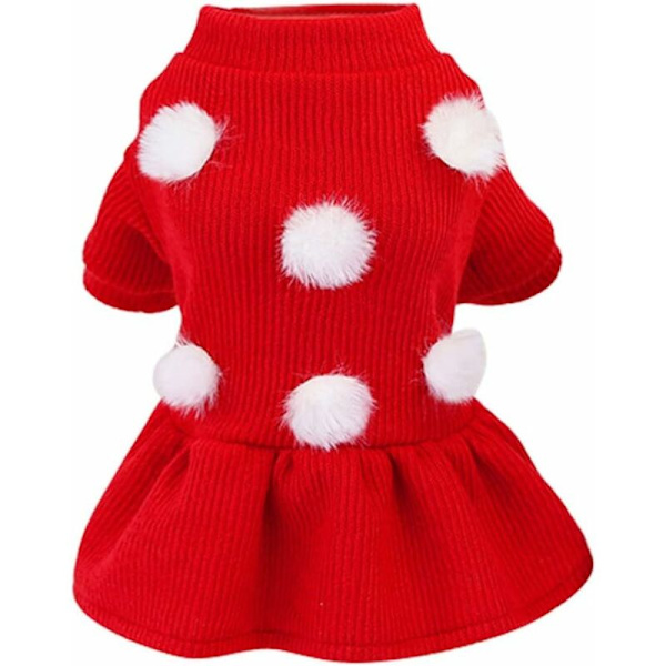 Hundesweater Kjole til Små Hunde（Rød，XXL）-Fei Yu