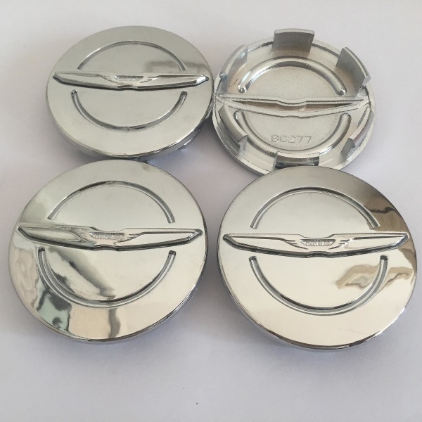 4 stk. 54mm 64mm Chrysler 300c Bilemblem Hjulcenter Navkapsel Badge Covers Bilstyling Tilbehør, 54mm Sølv