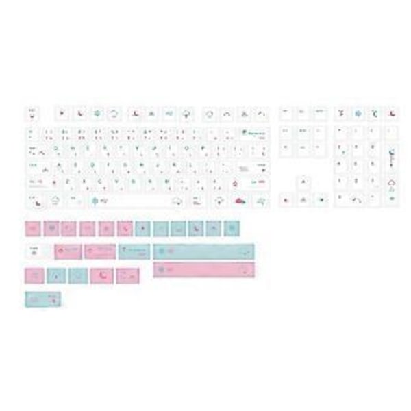 Minimalistiska Vita Tangenter XDA Profil Tangentset för Mekaniska Speltangentbord DIY Personliga Endast Tangenter Japanska