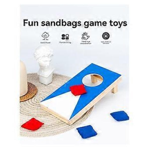Cornhole-pelisetti 4 papupussilla - Loistava sisä- ja ulkoleikkeihin, täydellinen papupussipeli lapsellesi, punainen