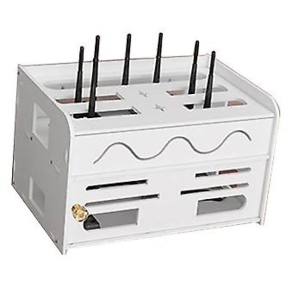 WIFI Router Förvaringslåda Punch Free Dubbla Lager Liten Storlek Kabel Förvaringshylla för Hemmet