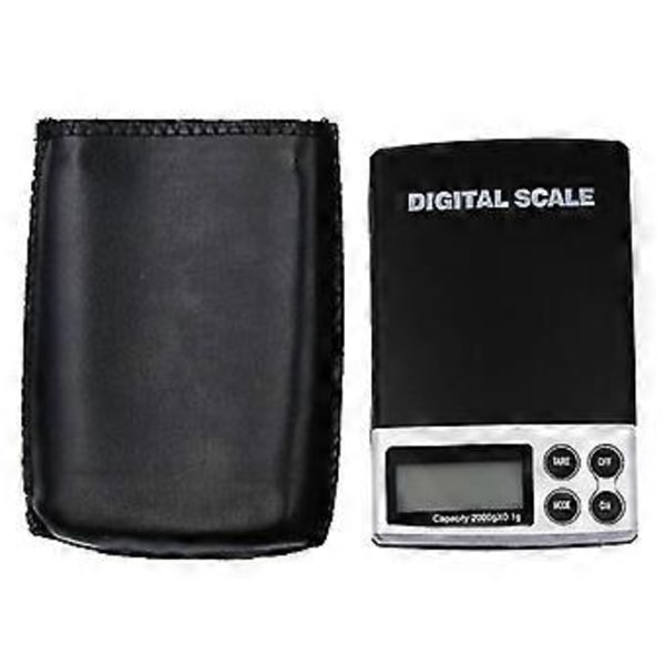 0,1g 2kg 2000g Mini Digital Fickvåg Mät Digital Våg LCD-Display Fickvåg Balans 18% Rabatt
