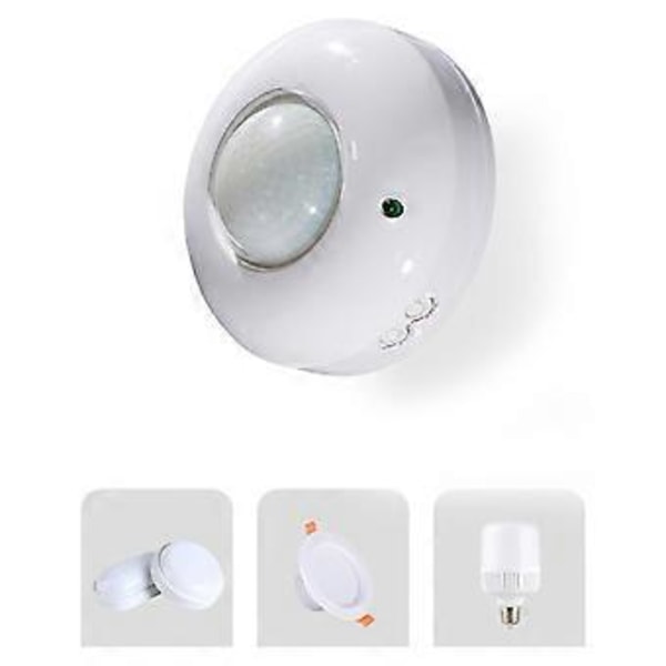 Justerbar Loftbevægelsessensor 360 Led Belysning Ir Pir Sensor Kontakt Ft