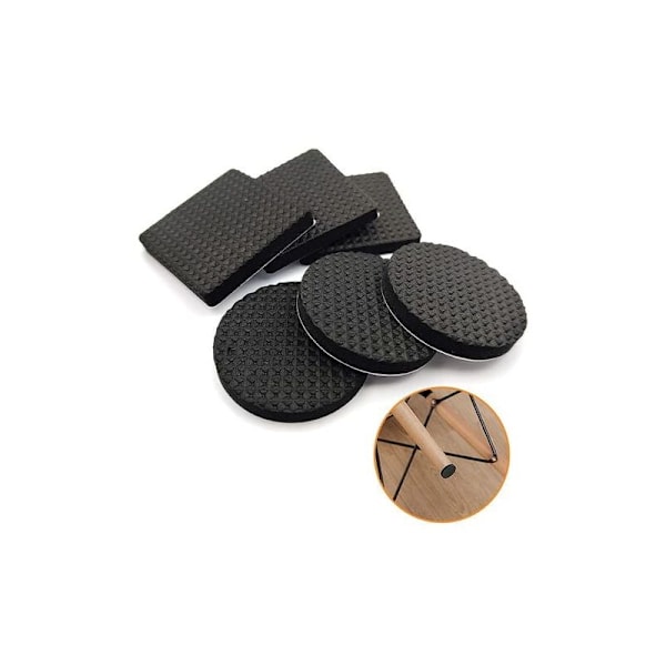 60 Pieces Non-Slip Furniture Pads ∮4.5 and 2.5 cm, Non-Slip Furniture Feet, Self-Adhesive Rubber Feet, hardwood floor protection to keep sofa plugs