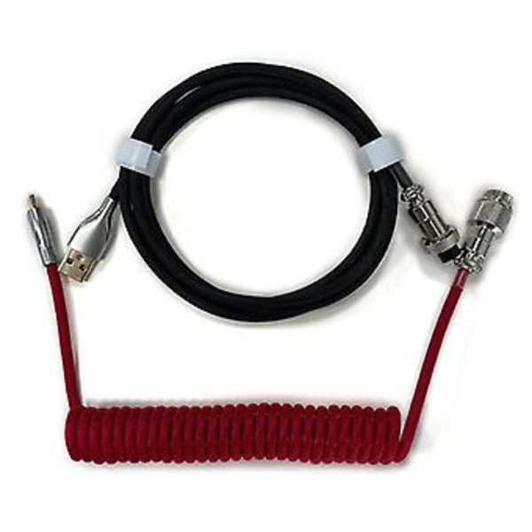 Kierretty USB C -kaapeli pelihiiren johdolle Mekaanisen näppäimistön USB-kaapeli