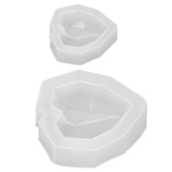 Elegant Hjärtformad Silikonform: 2 st Non-Stick Geometriska Formar för Smycken och Ornament