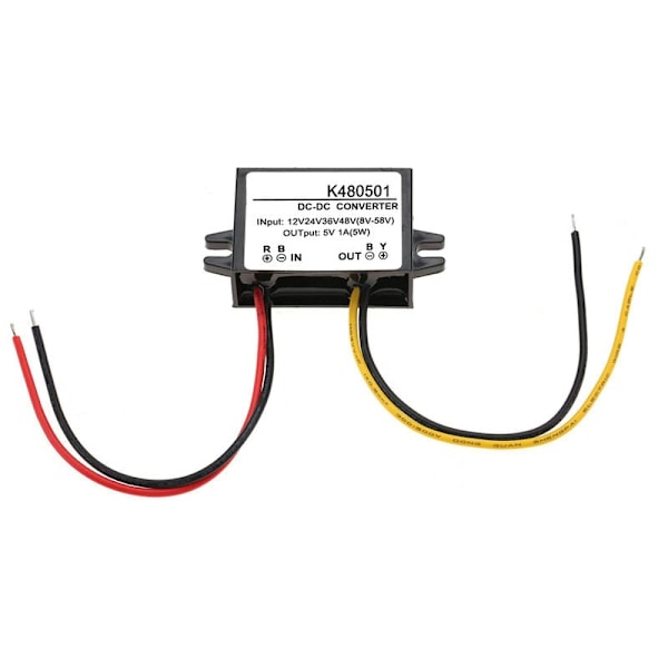 DC-DC-alennusmuunnin askel alas virtalähdemoduuli 12V/24V/36V/48V - 5V 1A