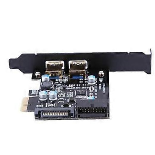 PCI-Express USB3.0 2 Portars Frontpanel med 19Pin Strömkontrollkortadapter