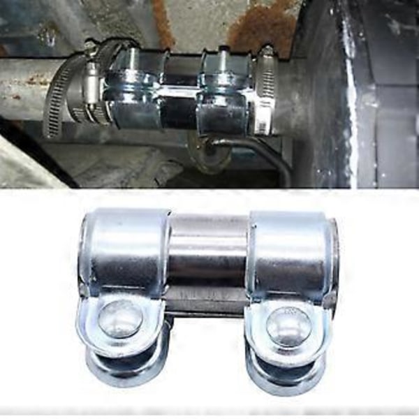 35mm x 95mm Rörkoppling Dubbelklämma Avgassystem Rörkoppling för Avgassystem Bilverktyg Bilmodifiering