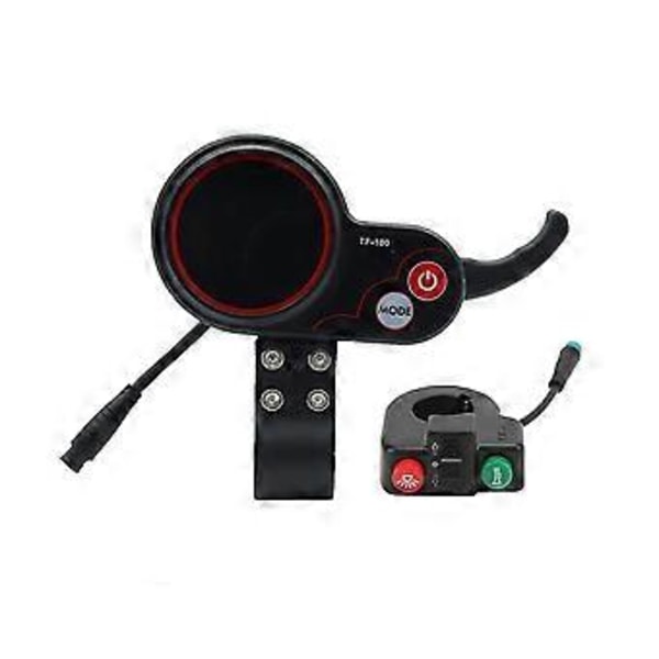 Tf-100 Display Dashboard+switch Knapp Scooter 6pin Skateboard Hastighetsmätare För Elektrisk Scooter Par