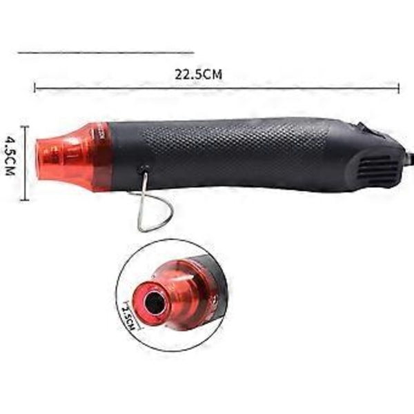 300W kuumailmakone mini lämpötilapuhallin sähköinen kuivausrumpu askarteluun kohokuviointiin kutistekääre PVC EU-pistoke A