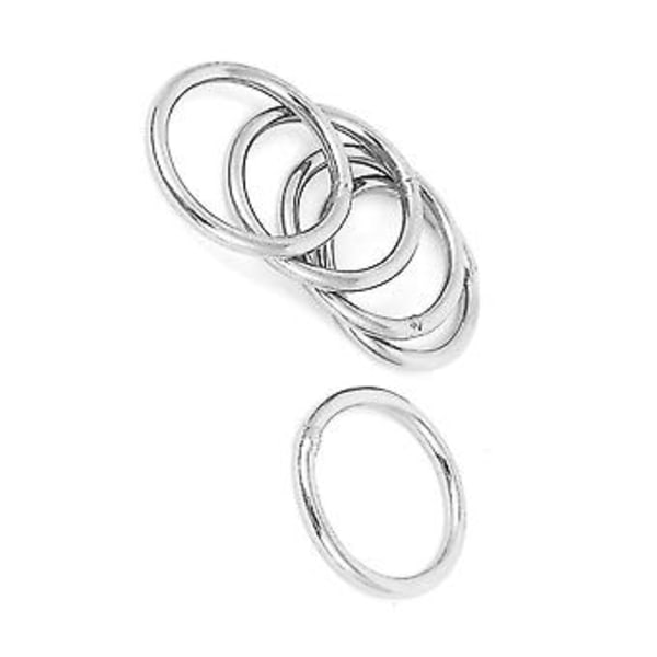 30 mm x 3 mm rustfrit stål webbing stropper svejsede O-ringe 5 stk