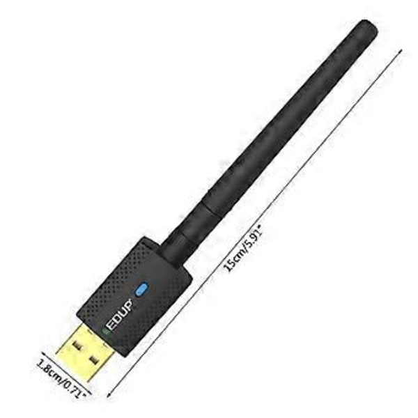 USB Bluetooth-kompatibel 4.2 WiFi-adapter AC 600Mbps Trådlös Wi-Fi Dongel Dual Band 2.4G/5.8G Antenn Stöd för Windo