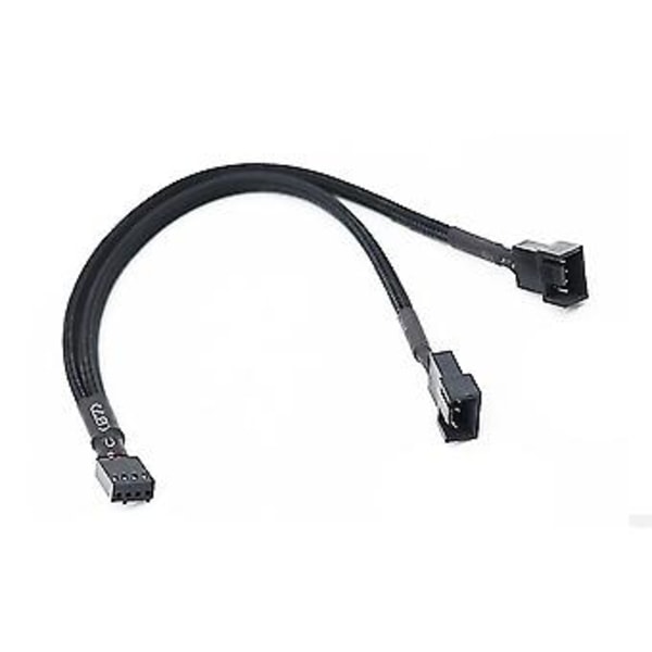 1 till 2-vägs sängkabel Y-splitter 3/4-stifts PWM-kontakt Fläkt Dator PC Fläktförlängningsadapter