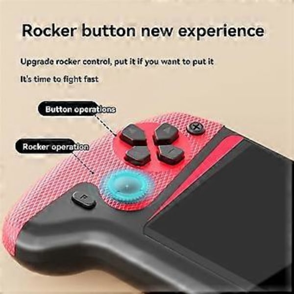 Kannettava pelikonsoli 500 in 1 3,5 tuuman retro arcade lapsuuden nostalgia pelikonsoli lapsille punainen