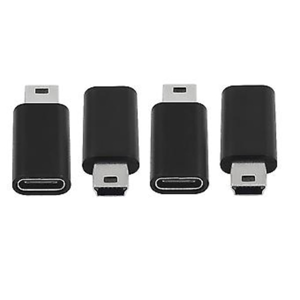 4 stk. USB C til Mini USB 2.0 Adapter Type C Hun Til Mini USB Konverter Adapter For MP3 D