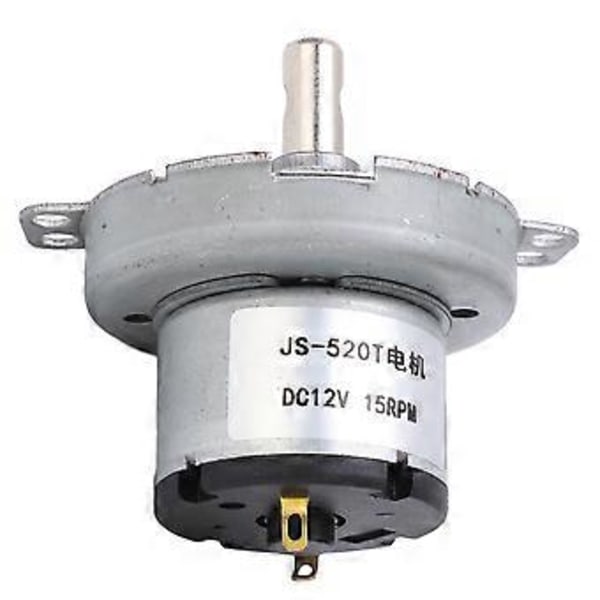 JS520T DC Växelmotor Tålig 12V 15RPM Växelreduceringsmotor för Elektroniska Produkter