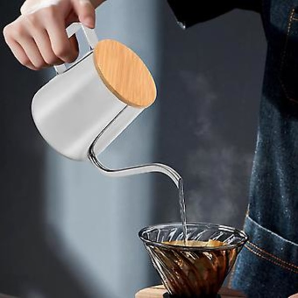 350ml Smal Tud Pot Svanhals Rustfrit Stål Hånddryp Hæld Over Kaffe
