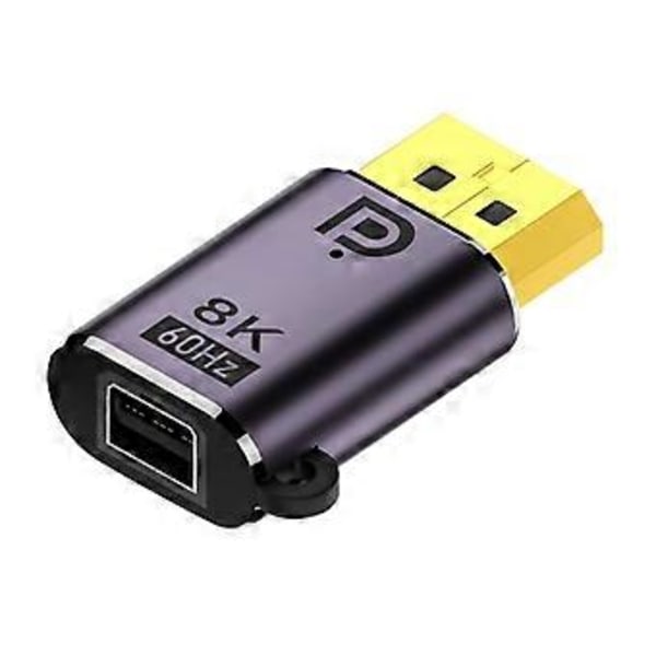 DP1.4 MiniDP til DP Video Forlengelseskonverter Mini Displayport Mann-Hunn Adapter