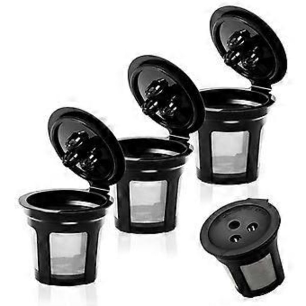4-pack Återanvändbara K-koppar för Dual Brew Kaffebryggare, Återanvändbara K-Pod Permanenta K-koppar Filter Kaffetillbehör