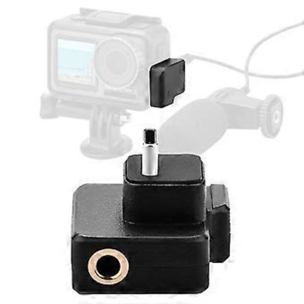 For Dji Osmo Action Mikrofon 3.5mm/usb-cc Adapter Lyd Ekstern Mikrofonfeste For Trs Plugg Dji Osmo Action Tilbehør