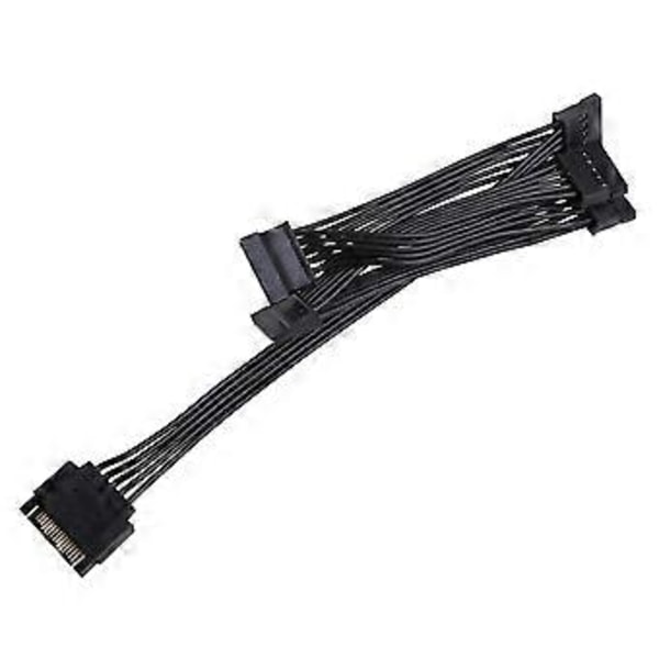 Toimistorakennuksen palvelimen kiintolevyn virtajohdon jatkokaapeli 15Pin SATA-sovitinkaapeli 18AWG-johdon jatkokaapeli