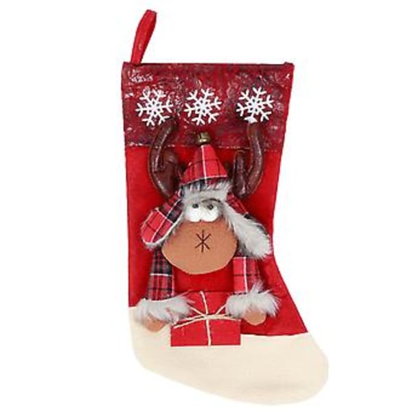 Hängande Julstrumpor Socka Presentpåse Hängande Prydnad Julgransdekoration Älg