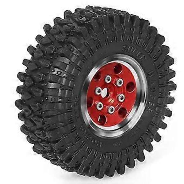 4 stk. 55 mm 1,0 tommer Metal Beadlock Hjul Dæk til 1/18 1/24 RC Crawler Bil TRX4M SCX24 Opgraderingsdele Tilbehør Sort