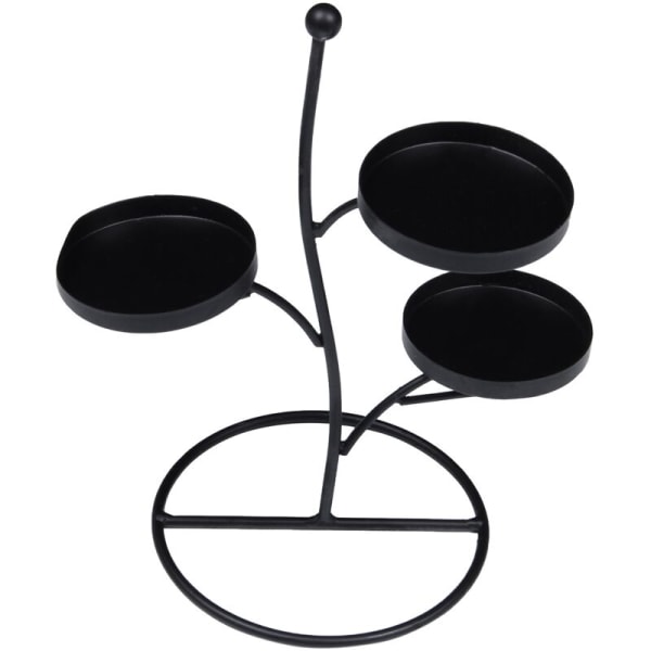 Plant Pot Succulent Plant Iron Frame Set Innovative Geometric Branches Small Black Ceramic Round Flower Pot Plant Stand