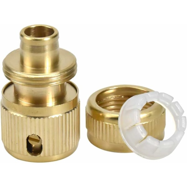 2 stk. Slangeende Hurtigkoblinger Fittings 1/2 Slange Rør Messing Have Slange Kobling Hurtigkobling Dele Hardware til Havevandingsslange Pip