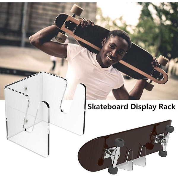 Väggfäste för wakeboard, skateboard väggfäste, väggfäste väggfäste, transparent akryl lämplig för longboard