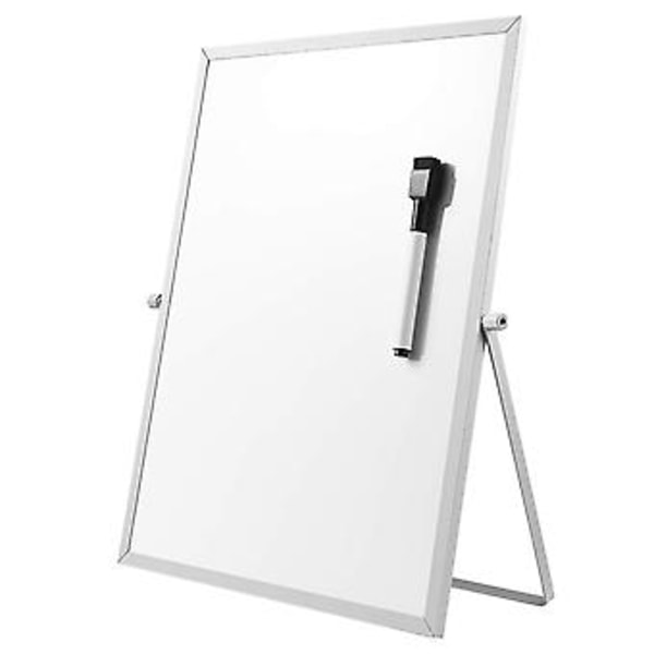 Whiteboard med D for skrivebord, dobbeltsidig tavle, PLR-stativ for skole