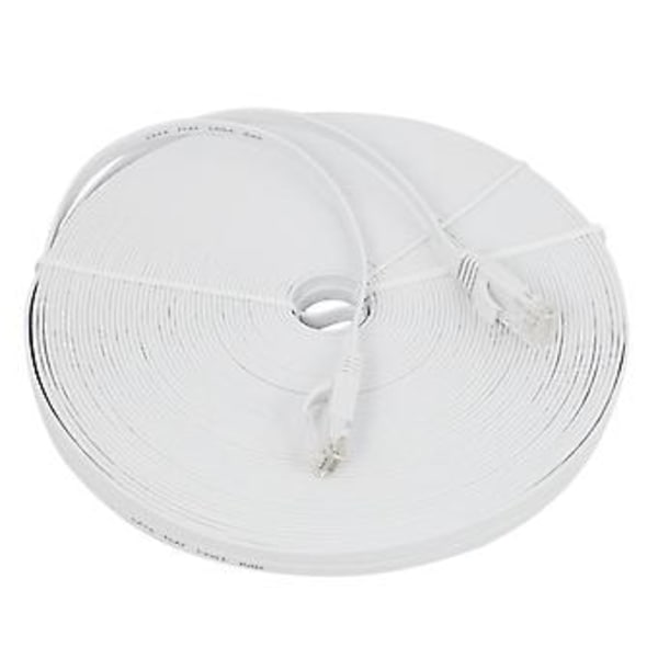 Cat 6 Ethernet-kabel 100 fot (30 meter) Flat Internett Lan Patch-ledninger, Cat6 High