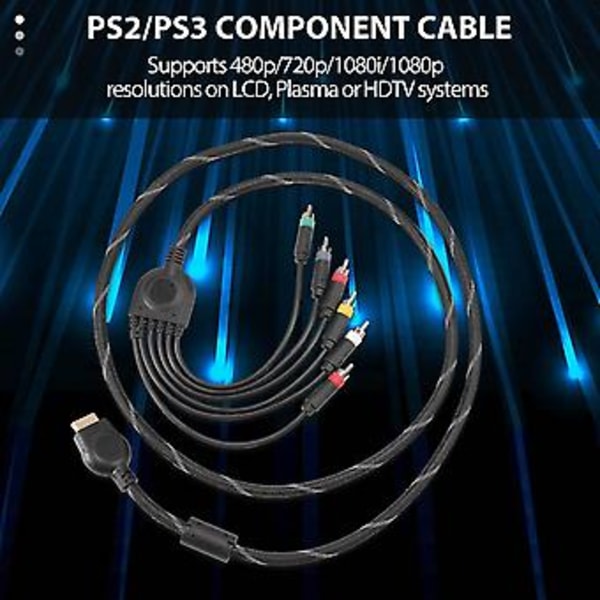 Sopii Ps2/ps3 Komponenttikaapelille 1.8m Sopii Ps 2/3 Korkean Resoluution Pelikaapelin Lisätarvikkeelle