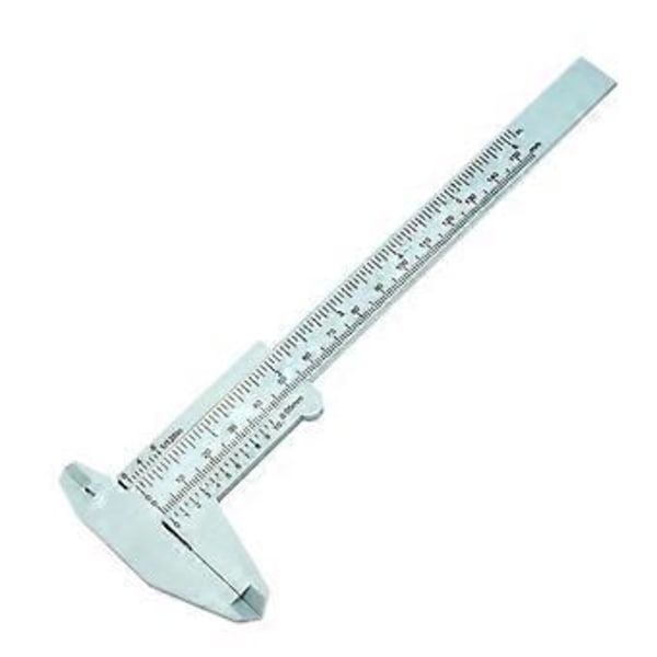 1 st Plast Caliper Ögonbrynsmätare Dubbel Skala Skjutmått Linjal för Ögonbryns Permanent Makeup