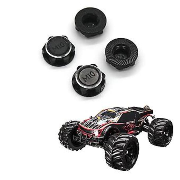 4kpl 17mm M10 Metallinen Pyörän Kuusiomutterin Suojus Nt002 Jlb Racing Cheetah 11101 21101 J3 Speed 1/10 Rc Auton Päivitysosat, 4