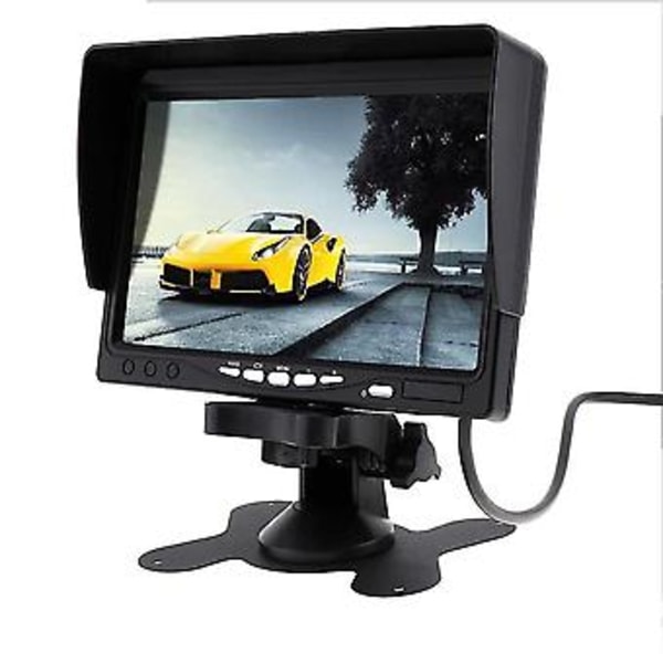 12v-24v 7 Tum Tft Lcd Färg Hd Monitor För Bil Lastbil Cctv Backkamera