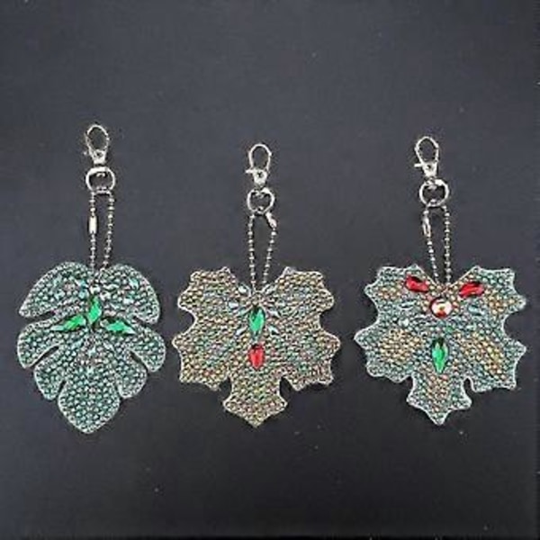 3 st 5D Tecknade Nyckelringar Diamantmålning Gör-det-själv Målning Full Diamantborr Behöver SHZNV