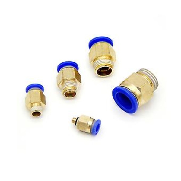 Pneumaattinen PC-liitin 10mm 8mm 12mm 6mm 4mm letkulle 1/4in Bsp 1/2in 1/8in 3/8in kierreliitin Quic