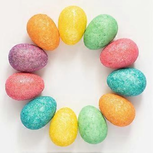 12-pack 8 cm Påskägg i Skum, Vita Ägg, Hantverksägg i Skum, Naturliga Polystyrenägg, Handgjorda Äggbollar i Skum