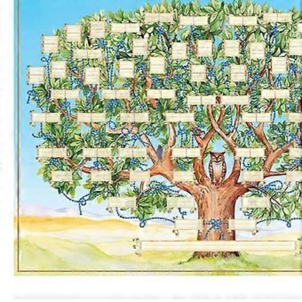 Sukupuu kaavio Sukupuu diagrammi 6 sukupolven täytettävä esivanhempien kaavio DIY kangas sukututkimus lahjat seinäsisustus