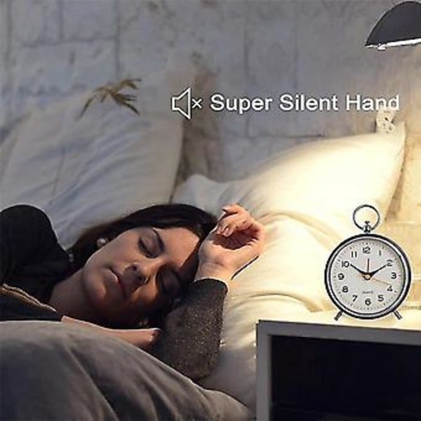 Analog Väckarklocka Tystgående Med Snooze-funktion För Barn Rosa