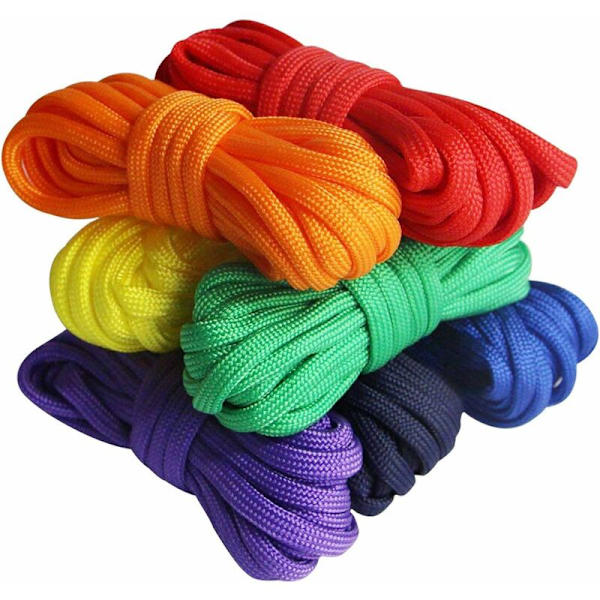 7 stk Regnbue Multifunksjon Paracordes for Parachute Armbånd Tilfeldig Farge