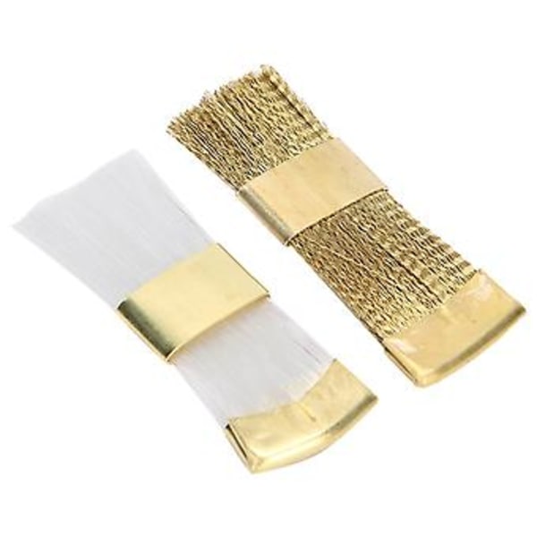 2 stk. Neglekunst Bits Rengøringsbørste Kobbertråd Neglekunst Borebits Renser Manicure Tilbehør