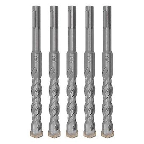 5 st Borrhammarborr 160mm Längd 2 Skär Självcentrerande Karbidspets Slagborr för Tegel Sten Betong 15mm /0.59in