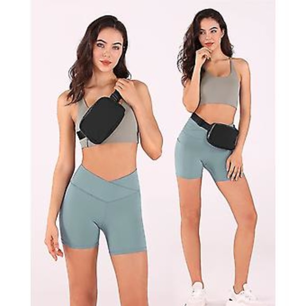 Unisex Mini Bältesväska Med Justerbar Rem Liten Midjeväska För Träning Löpning Resor Vandring, Svart